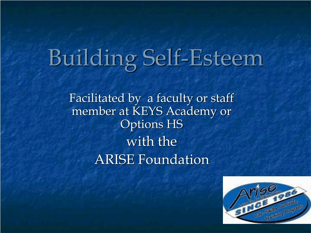 building self esteem