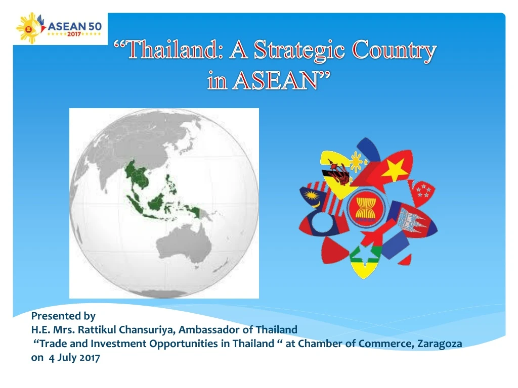 thailand a strategic country in asean