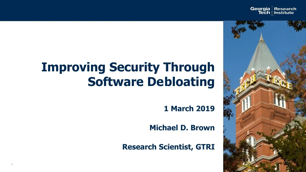 improving security through software de bloating