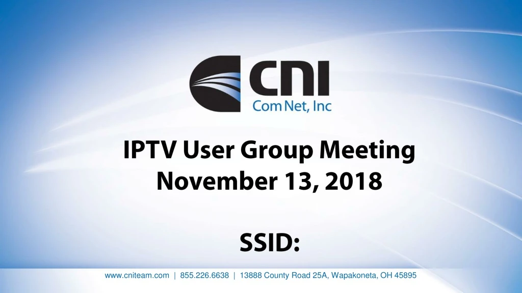 iptv user group meeting november 13 2018 ssid