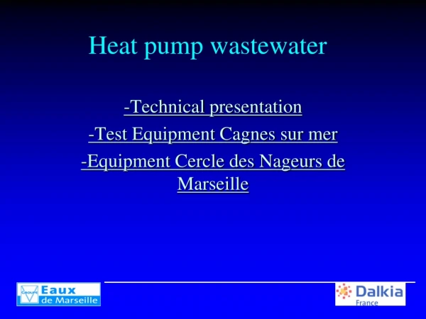 Heat pump  wastewater