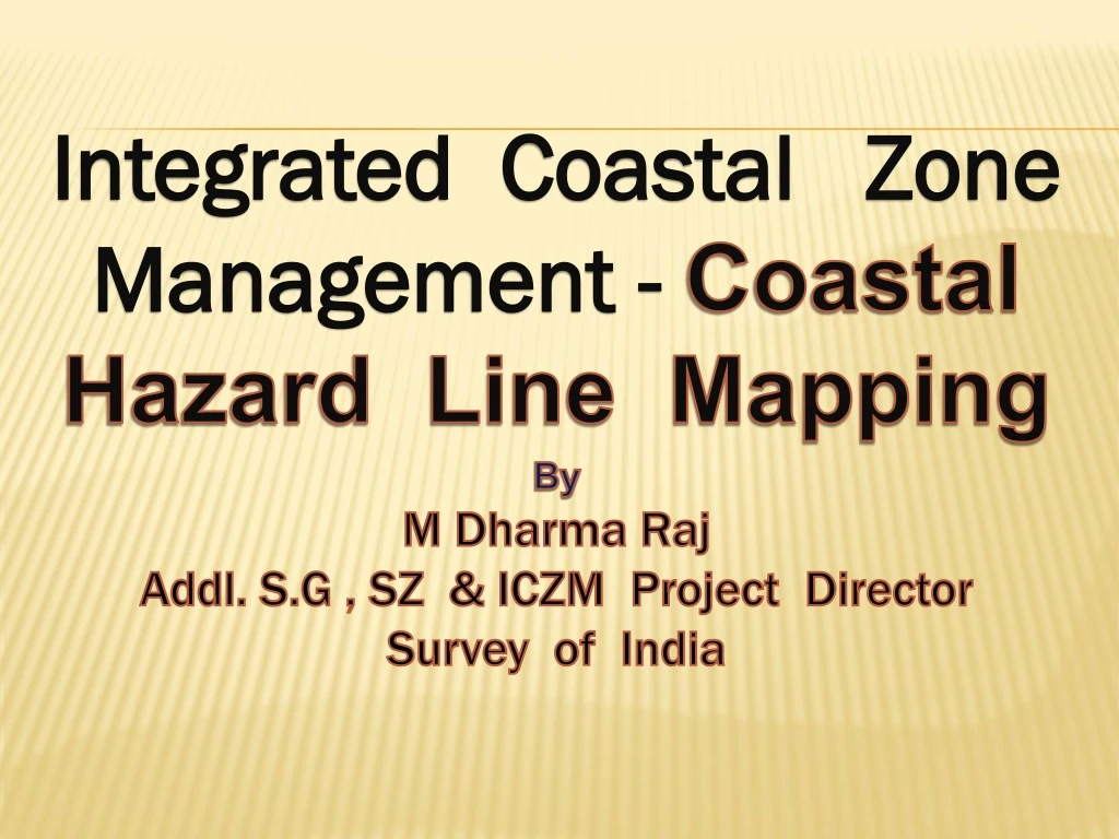 integrated coastal zone management coastal hazard