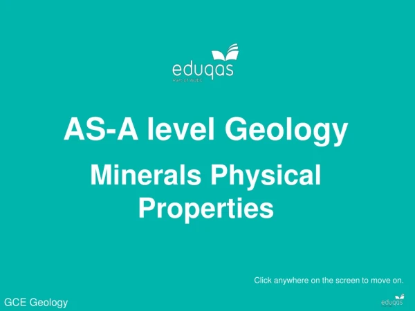 AS-A level Geology