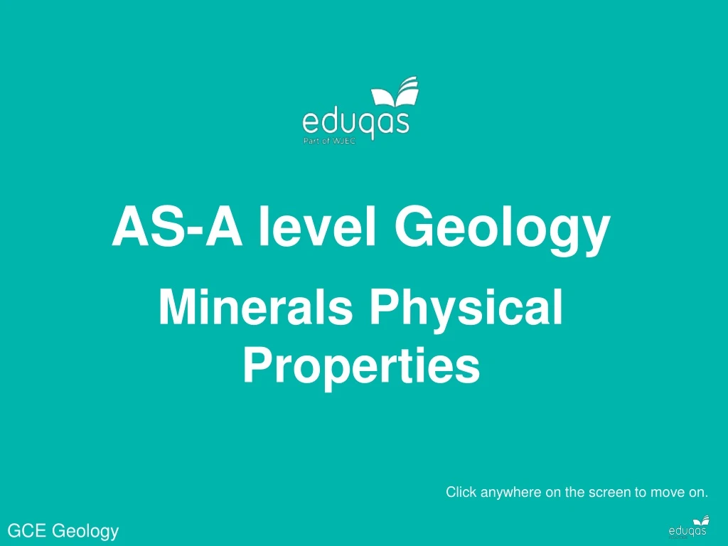 as a level geology