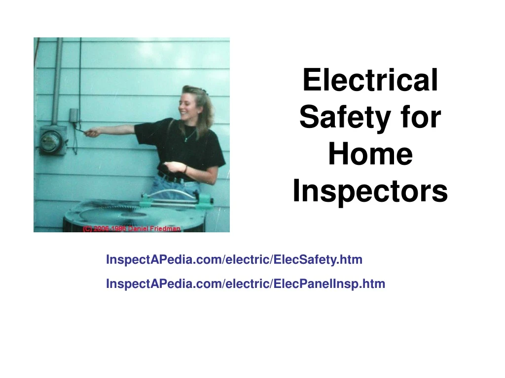 electrical safety for home inspectors