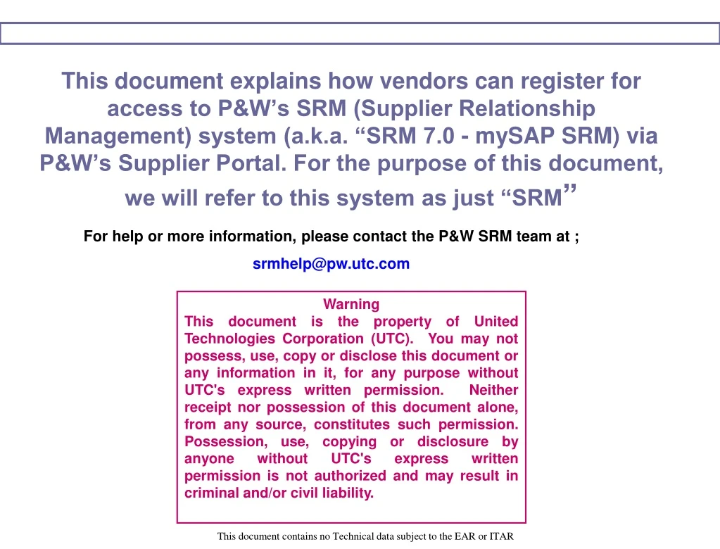 this document explains how vendors can register