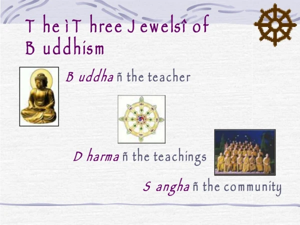 The “Three Jewels” of Buddhism