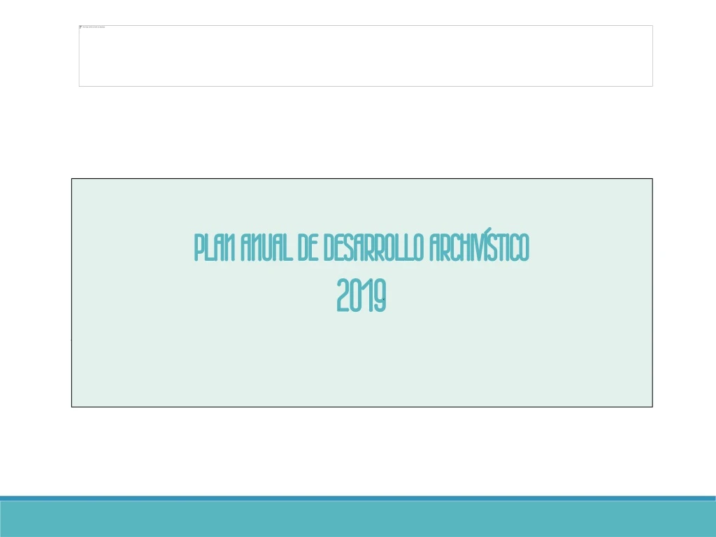 plan anual de desarrollo archiv stico 2019