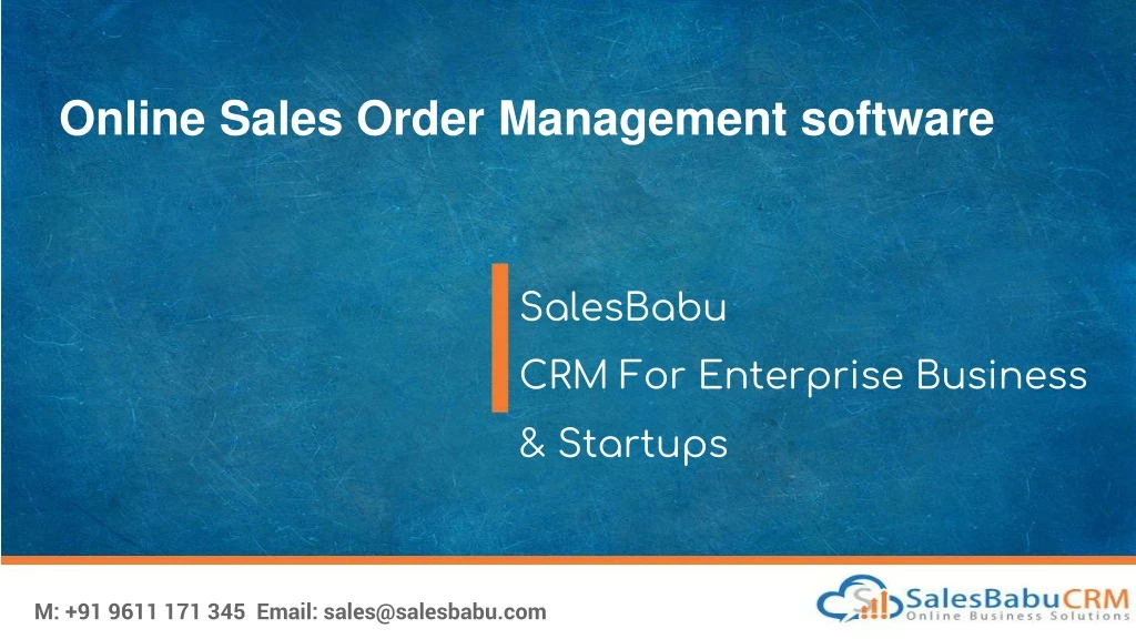 online sales order management software