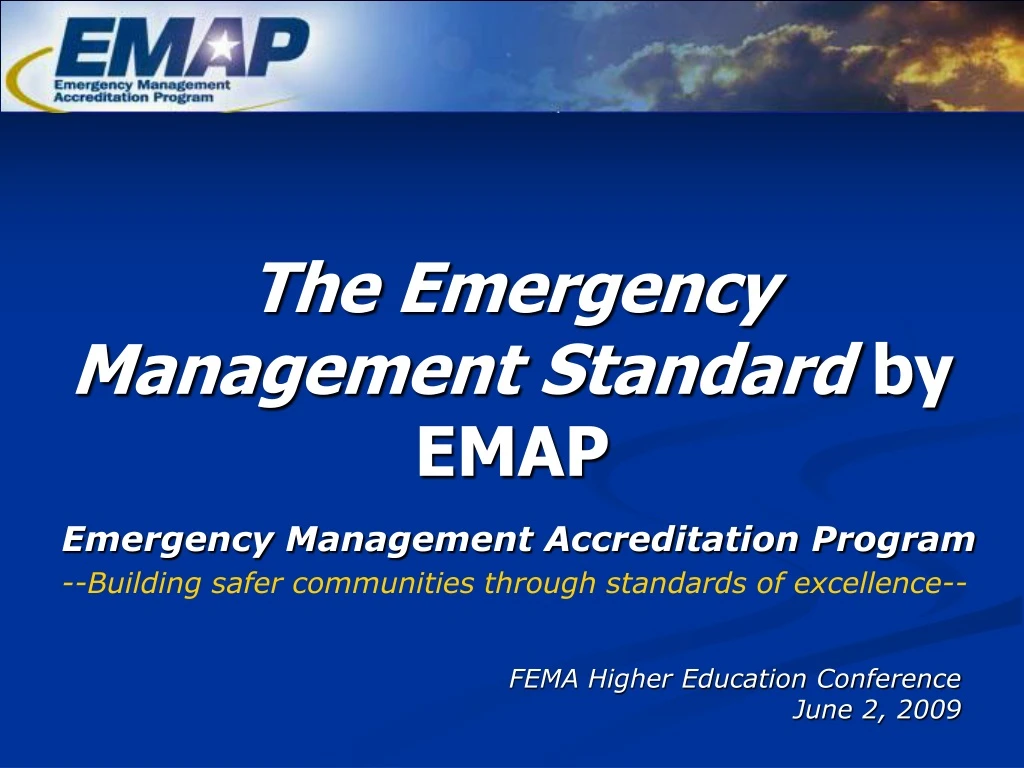 the emergency management standard by emap