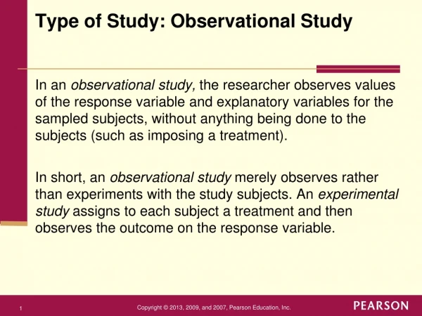 Type of Study: Observational Study