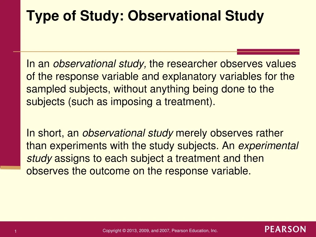 type of study observational study