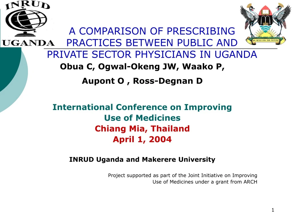 a comparison of prescribing practices between