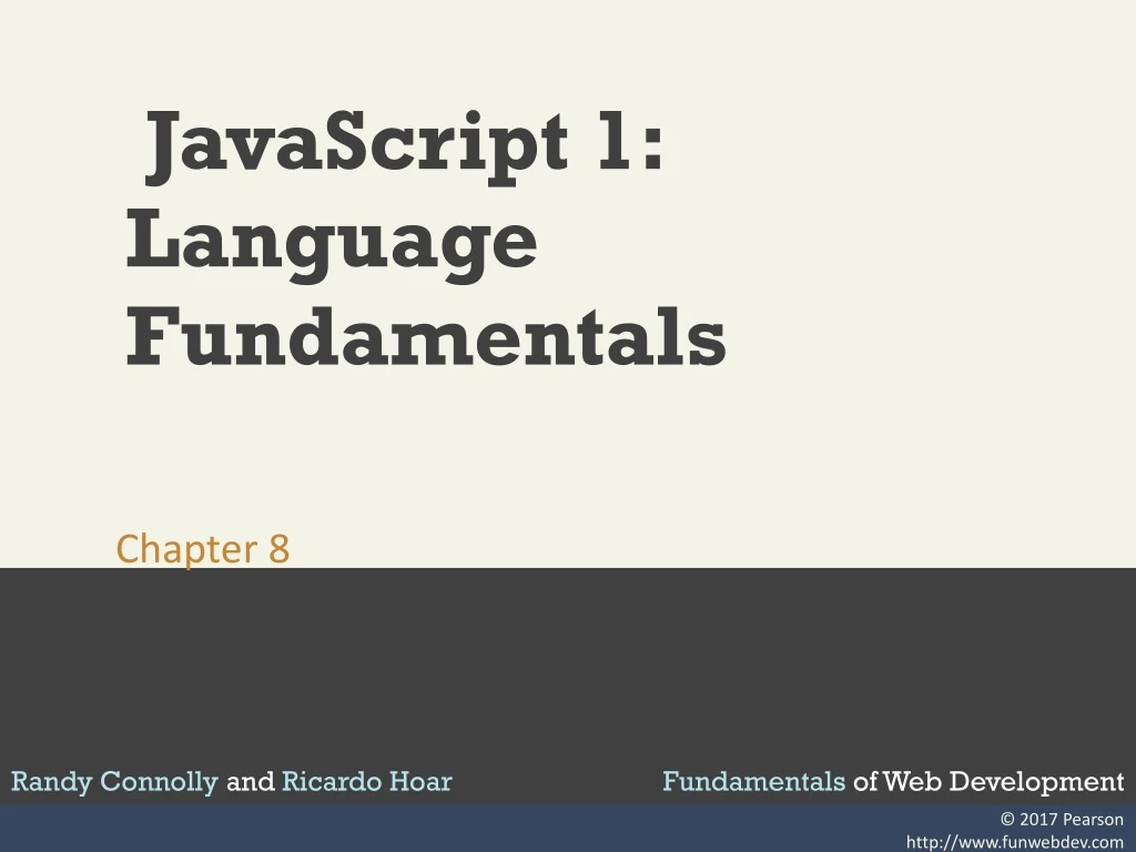 javascript 1 language fundamentals