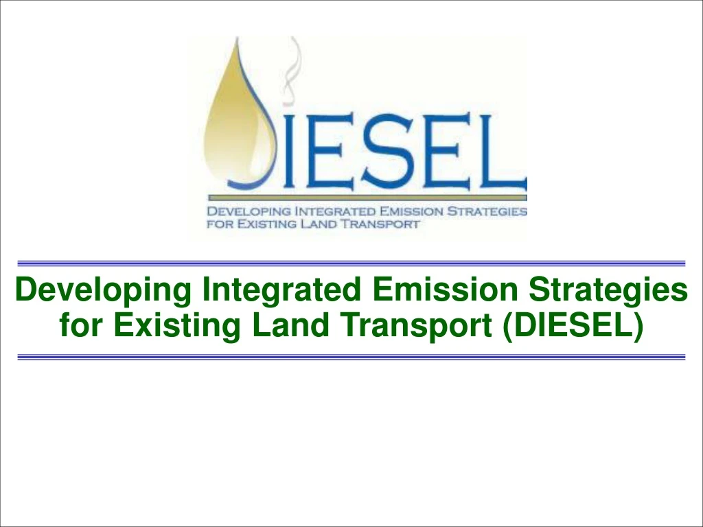 developing integrated emission strategies
