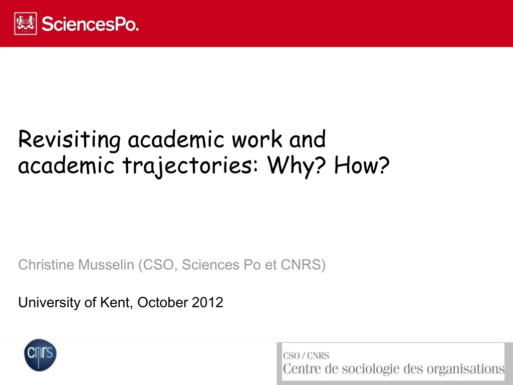 revisiting academic work and academic