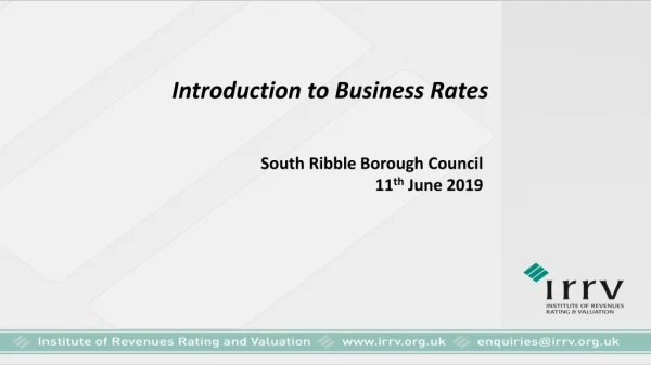 Introduction to Business Rates