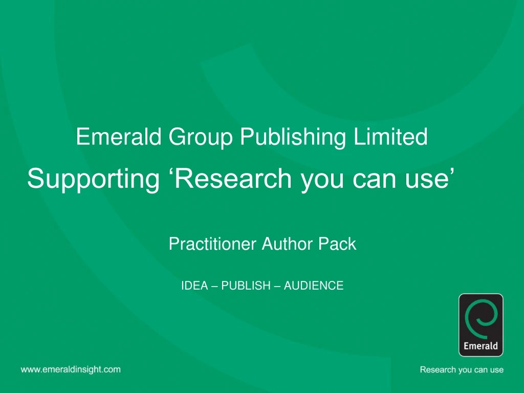 emerald group publishing limited
