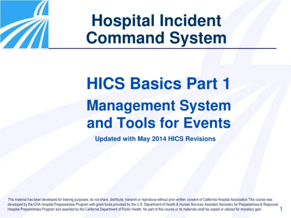 Hospital Incident  Command System