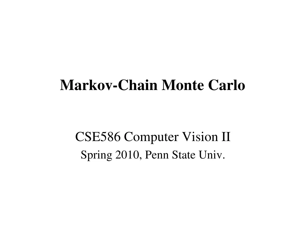 markov chain monte carlo