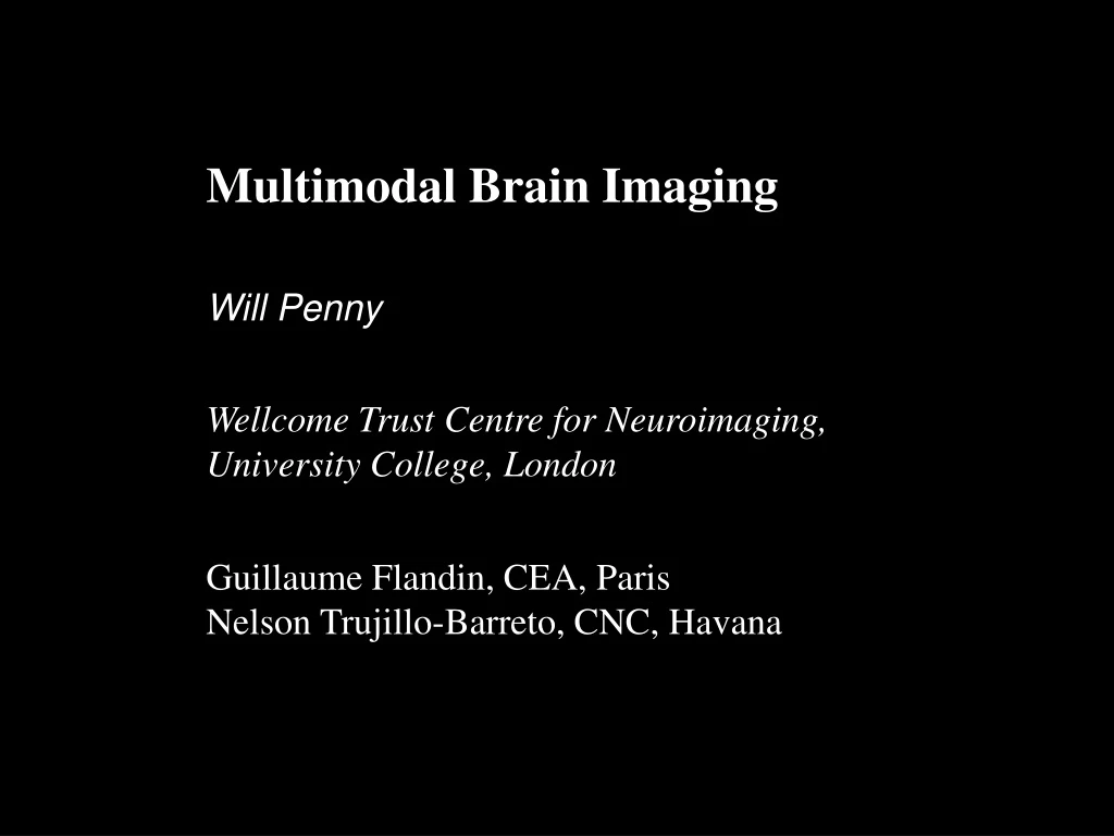 PPT - Multimodal Brain Imaging PowerPoint Presentation, Free Download ...