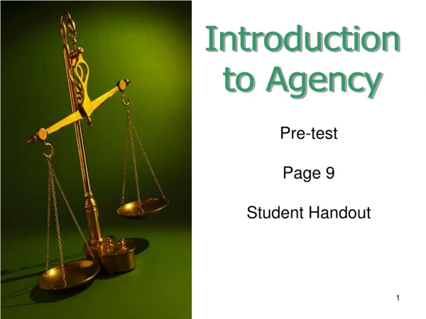 Introduction  to Agency