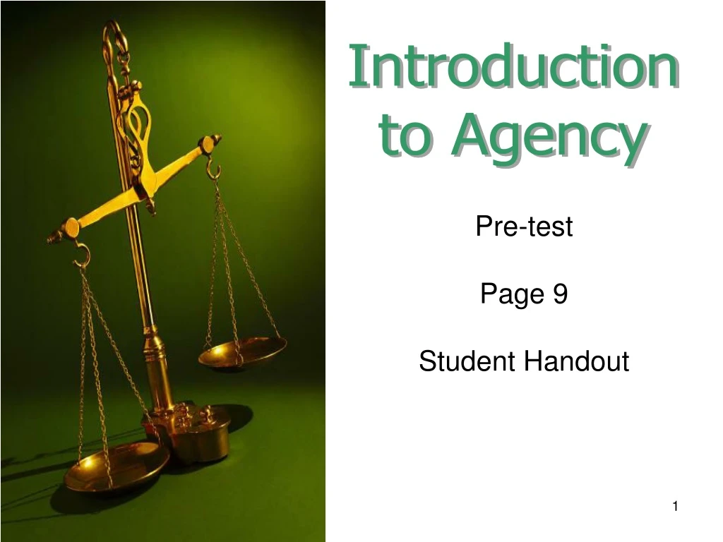 introduction to agency