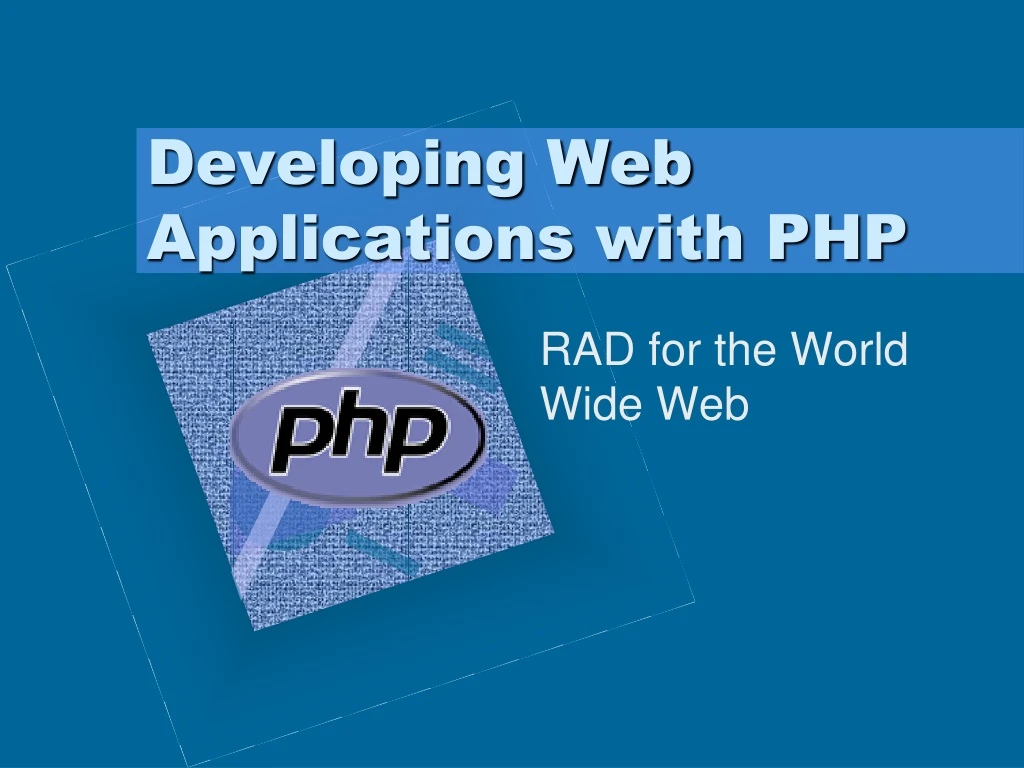 developing web applications with php