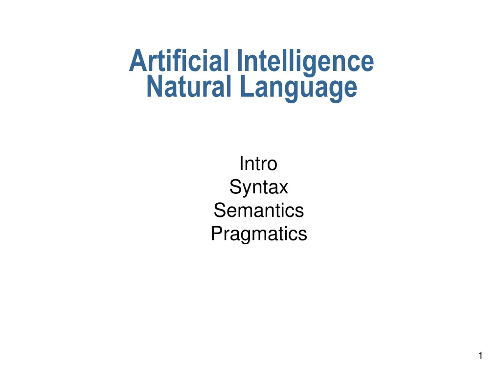 artificial intelligence natural language