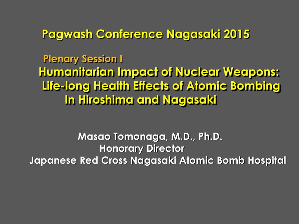 pagwash conference nagasaki 2015 plenary session