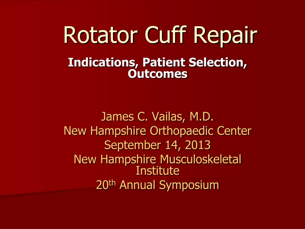 rotator cuff repair
