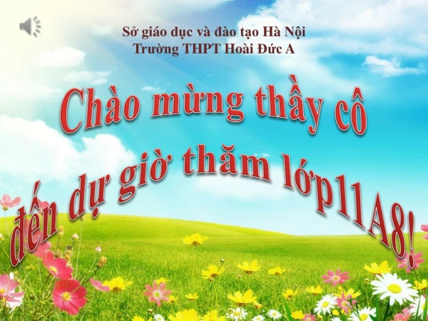 Sở giáo dục và đào tạo Hà Nội T rường  THPT  Hoài Đức  A