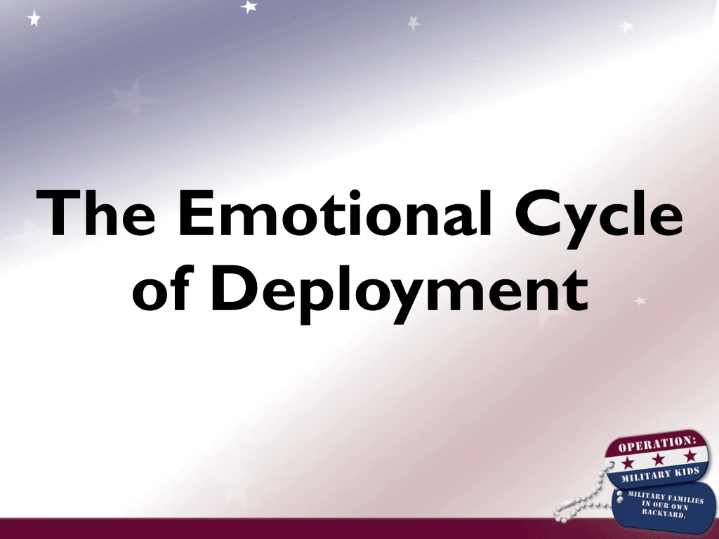 the emotional cycle of deployment