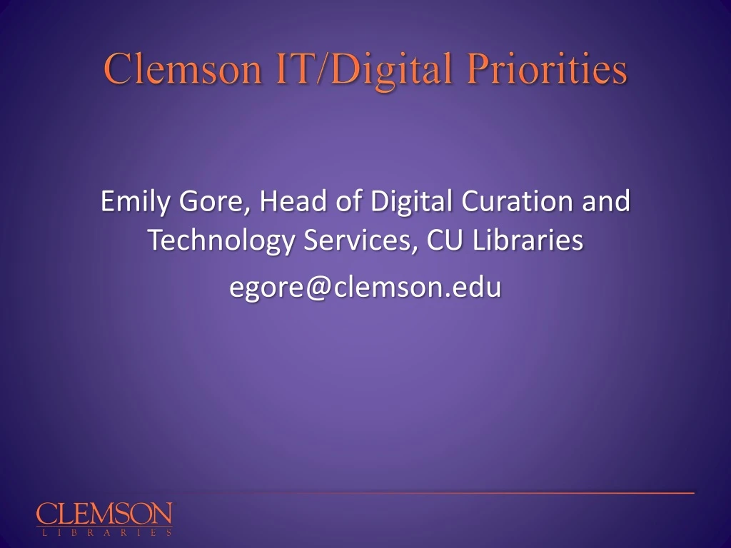 clemson it digital priorities