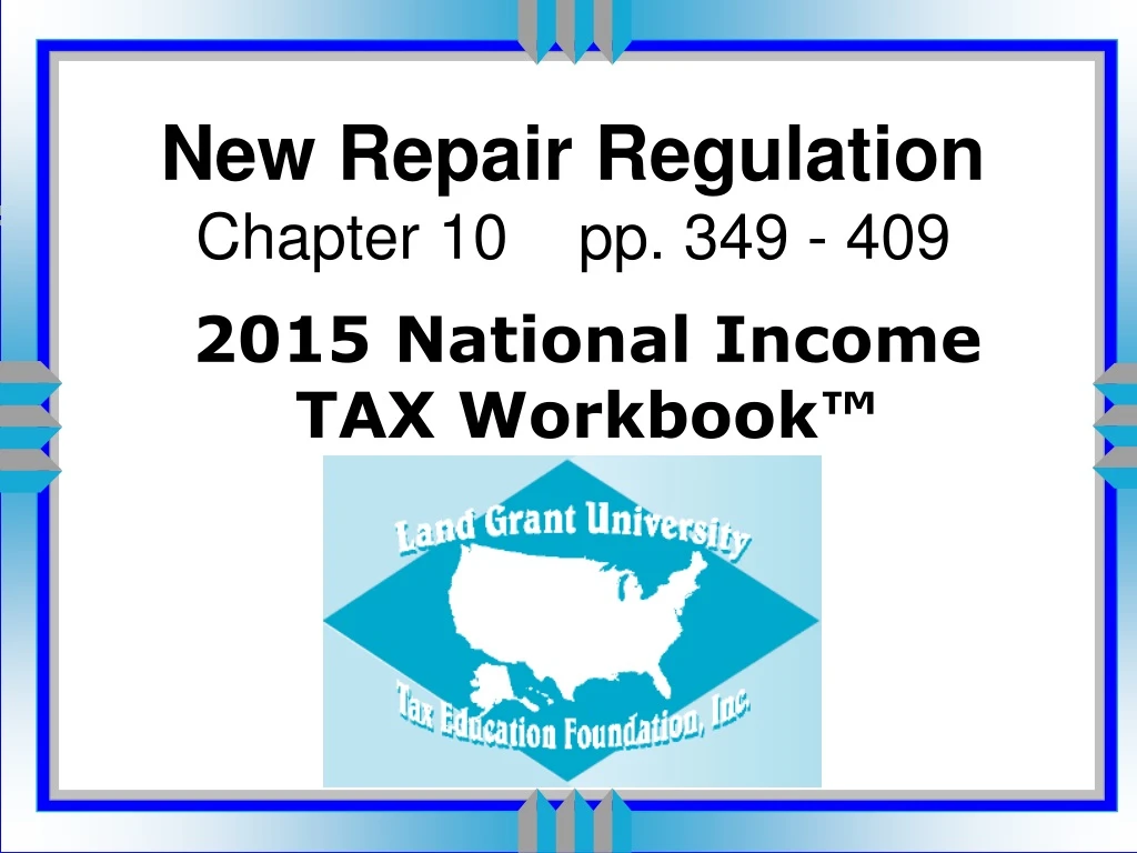 new repair regulation chapter 10 pp 349 409