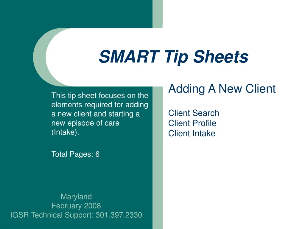 smart tip sheets