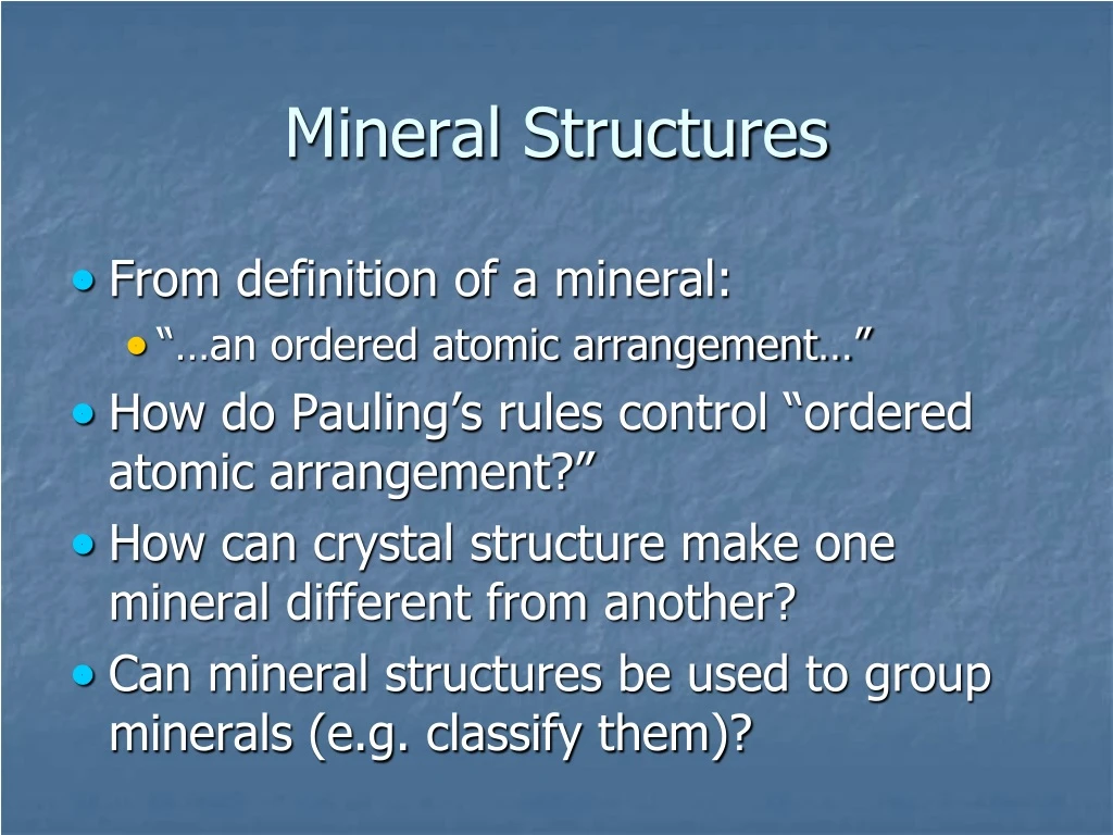mineral structures