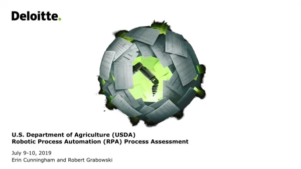 U.S. Department of Agriculture (USDA) Robotic Process Automation (RPA) Process Assessment