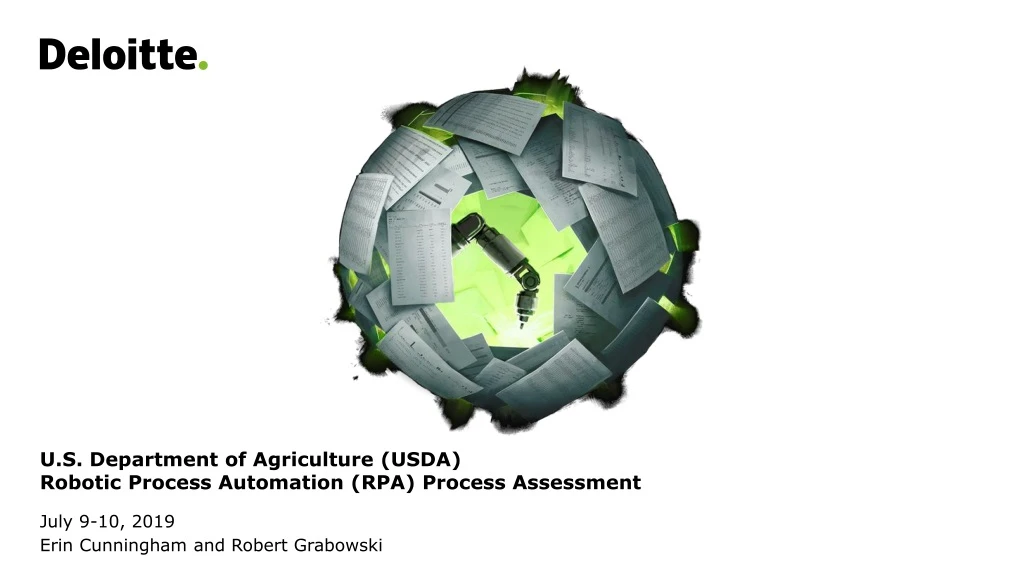 u s department of agriculture usda robotic process automation rpa process assessment