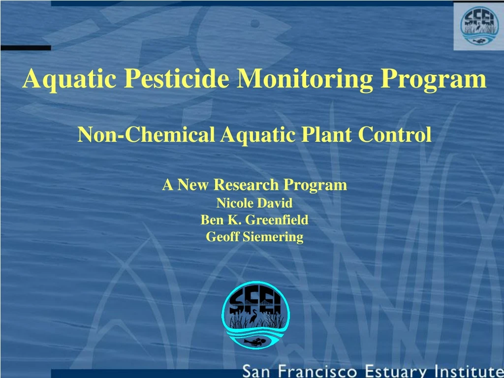 aquatic pesticide monitoring program