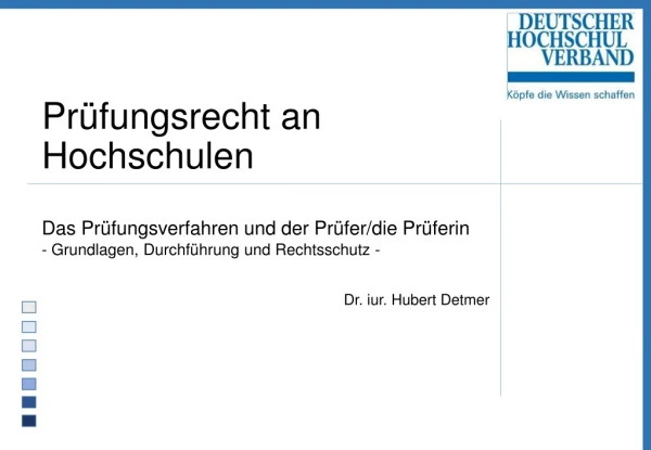 Prüfungsrecht an Hochschulen