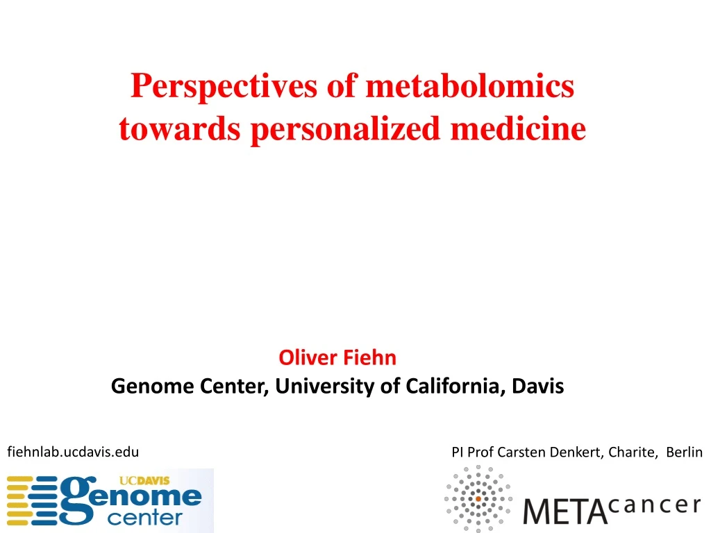 perspectives of metabolomics towards personalized