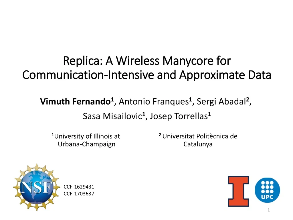 replica a wireless manycore for communication intensive and approximate data