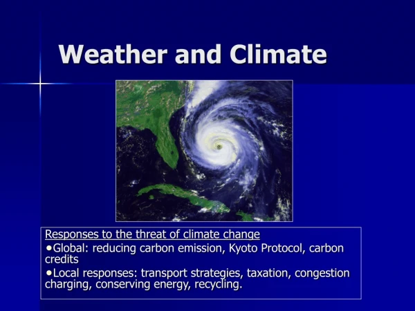 Weather and Climate