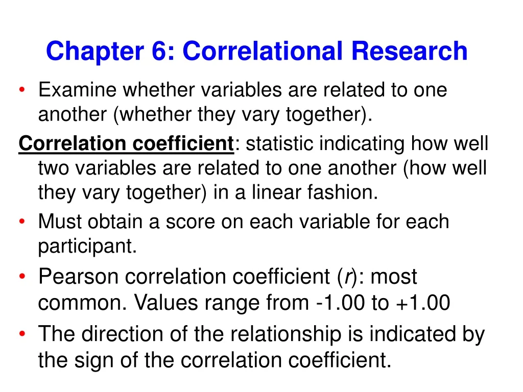 chapter 6 correlational research