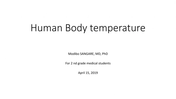 Human Body temperature