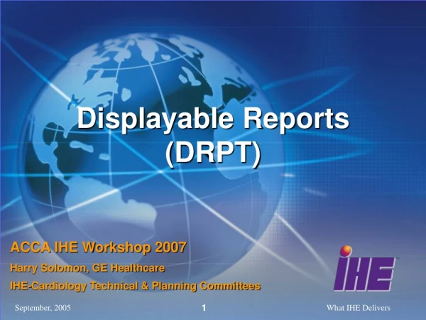 Displayable Reports (DRPT)