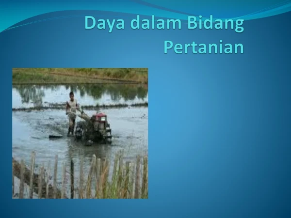 daya dalam bidang pertanian