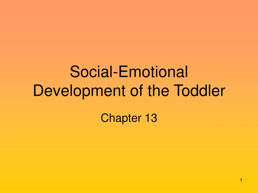 social emotional development of the toddler
