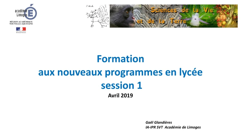 formation aux nouveaux programmes